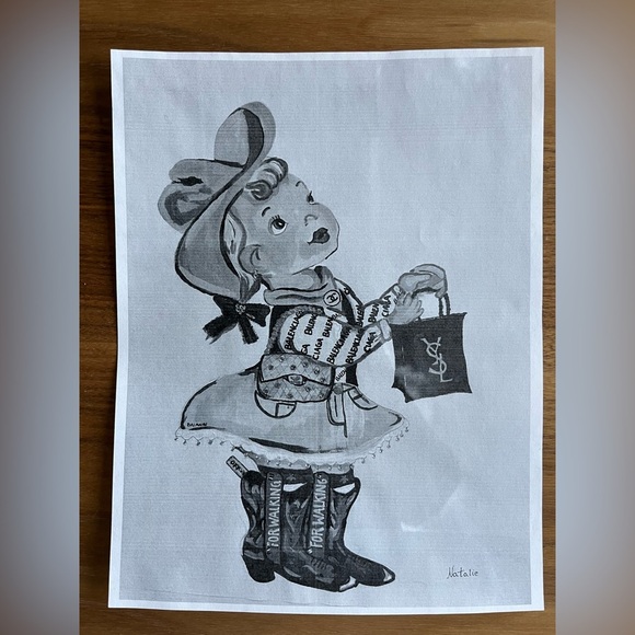 luxury cowgirl Other - Charming Black and White Cowboy Art Print -Luxury Cowgirl 🎀🎀🤎